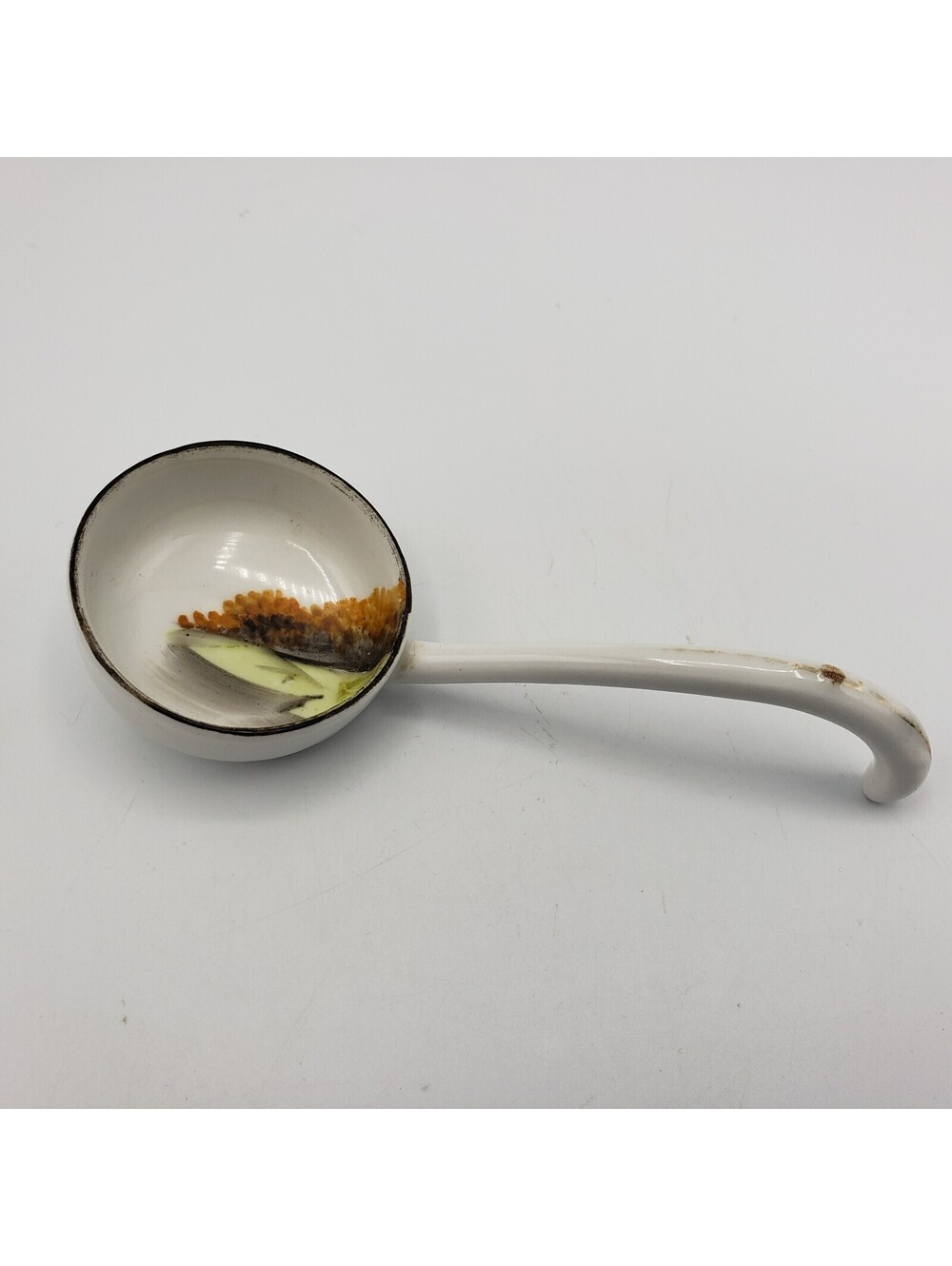 Vintage Meito China Japan Porcelain Sauce Ladle Hand Painted Trees